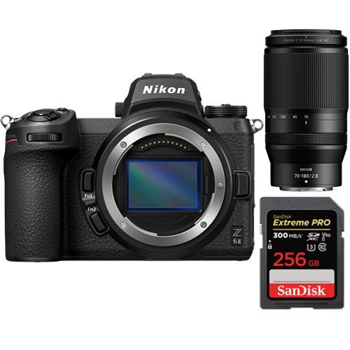Nikon Z6 II Boîtier + Nikon Z 70-180mm F2.8 NIKKOR + SanDisk 256Go Extreme Pro SDXC UHS-II U3 V90 300 Mo/s