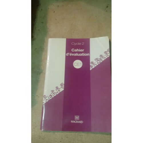 Cahier D'évaluation Ce1 Cycle 2