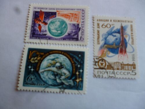 Lot De 3 Timbres Cccp(Urss) 1984 :Aviateurs Et Cosmonautes.