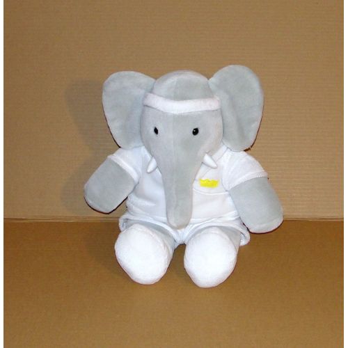 Peluche Babar Habit Sport  Blanc Tennis 36 Cm