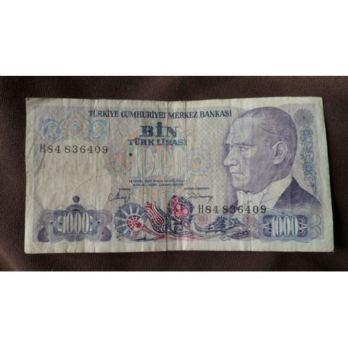 Billet De 1000 Lire Turc De 1970