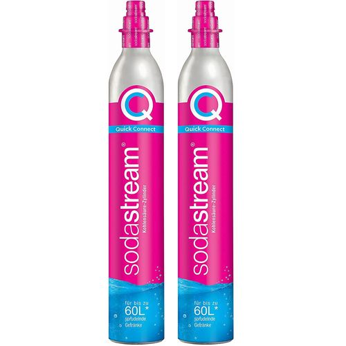 Sodastream - Lot de 2 cylindres de gaz co2 60l quick connect pour machine à gazéifier 2 x cylindre quick connect
