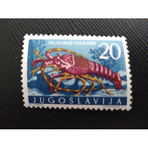 Timbre Yougoslavie Yt 699 Langouste Européenne (Palinurus Elephas) 1956 ( 180406 )
