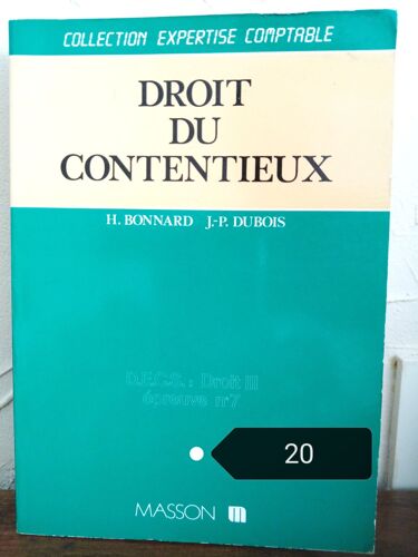 Droit Du Contentieux H Bonnard Et Jp Dubois