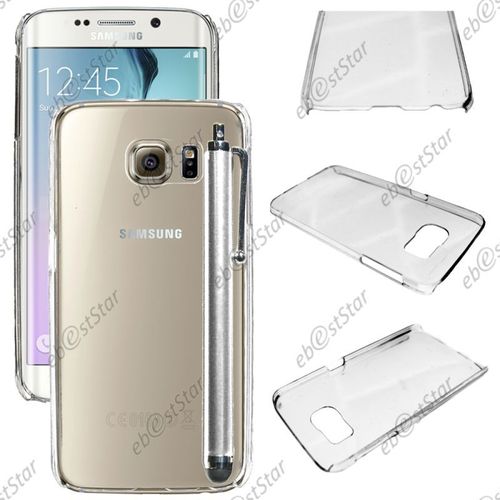 Ebeststar ® Pour Samsung Galaxy S6 Edge Sm-G925f G925 - Coque Rigide Ultra Fine Etui Housse Crystale Polycarbonate + Stylet, Couleur Transparent [Dimensions Precises De Votre Appareil : 142.1 X 70.1 X 7 Mm, Écran 5.1'']
