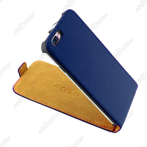 Ebeststar ® Film Protection Écranverre Trempé + Etuipu Cuir Clapet Ultra Fin Housse Coque Pour Apple Iphone 7 Plus Écran 5,5", Bleu Foncé [Dimensions Precises De Votre Appareil : 158.2 X 77.9 X 7.3 Mm, Écran 5.5''] [Note Importante Lire Description]