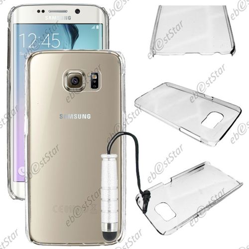 Ebeststar ® Pour Samsung Galaxy S6 Edge Sm-G925f G925 - Coque Rigide Ultra Fine Etui Housse Crystale Polycarbonate + Mini Stylet, Couleur Transparent [Dimensions Precises De Votre Appareil : 142.1 X 70.1 X 7 Mm, Écran 5.1'']