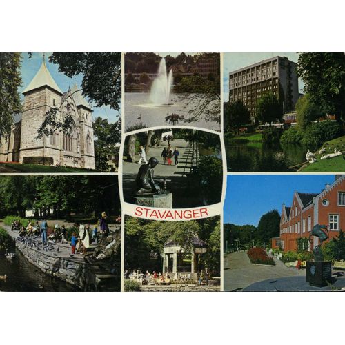 Carte Postale De Stavenger  (Norvège)  7 Vues