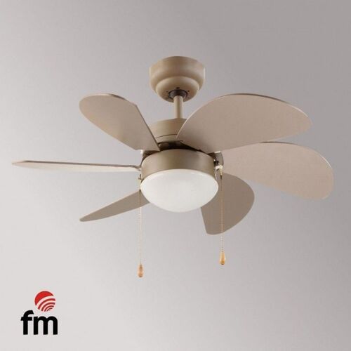 VENTILADOR FM VT-90 TECHO 75CM C LUZ 6ASPAS