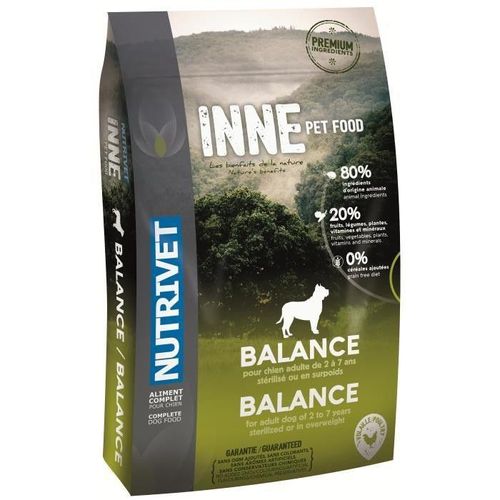 Nutrivet Croquettes Au Poulet Inne Balance - Pour Chien Adulte Stérilisé Ou En Surpoids - 12 Kg