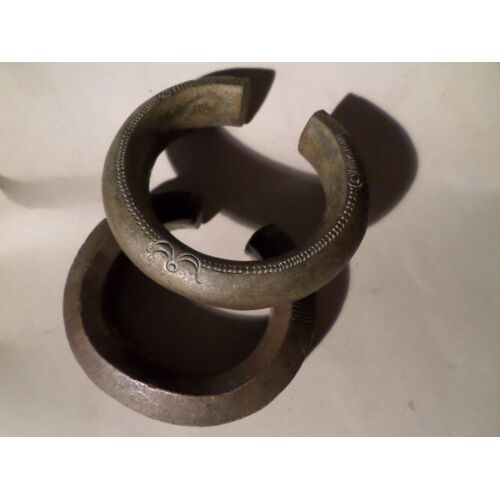 Lot De 2 Bracelets Monnaies Bronze Afrique