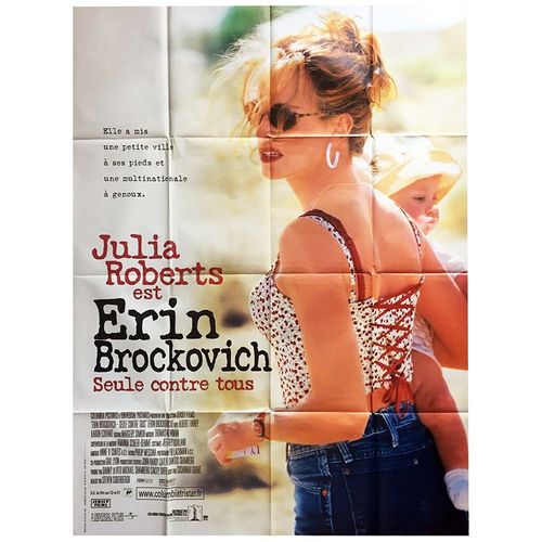 Erin Brockovich, Seule Contre Tous (Erin Brockovich) - Véritable Affiche De Cinéma - Format 120x160 - De Steven Soderbergh Avec Julia Roberts, Albert Finney, Aaron Eckhart, Peter Coyote - 1999