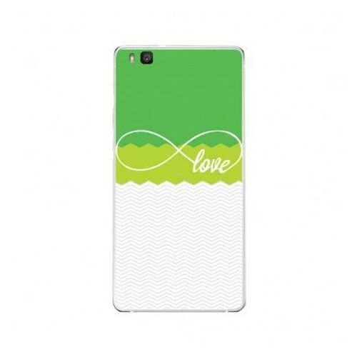 Etui Coque Housse Design Huawei P9 Liteen Silicone Gel Protection Arrière - Love Vert