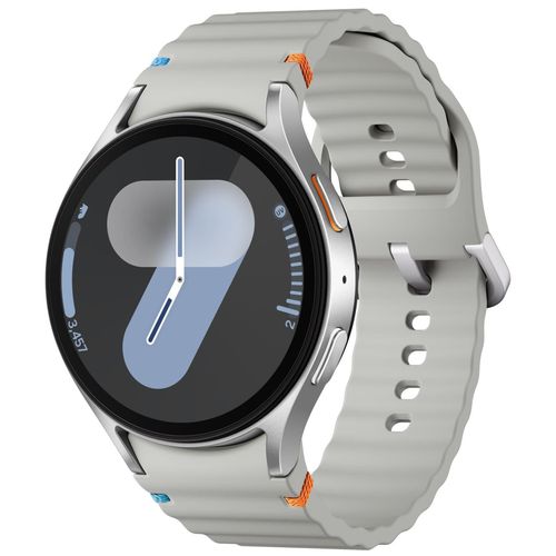 Montre Connectée Samsung Galaxy Watch7 - Boîtier 44 mm avec bracelet sport caoutchouc taille M/L - Argent - 4G