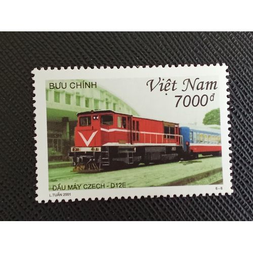 Timbre Vietnam Y T 1995 Locomotive Tchèque - D12e 2001 ( 130909 )