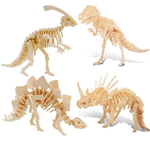 Puzzle 3d,Puzzle En Bois,Puzzle 3d En Bois,Puzzle 3d Dinosaure,Puzzles 3d Pour Adultes Ou Enfants,Modèle Dinosaure Diy 3d,Jouets Parfaits Pour Les Enfants