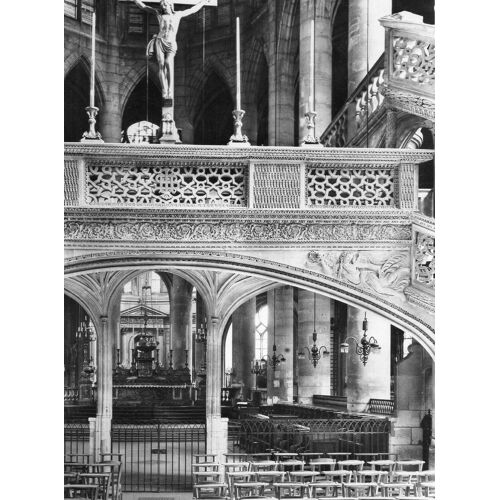 Carte Postale Xx Eme Siecle - Dentelee - Non Ecrite -- Paris - Eglise Saint Etienne Du Mont Jube Et Choeur - Photographie Veritable - Collection Saint Etienne Du Mont