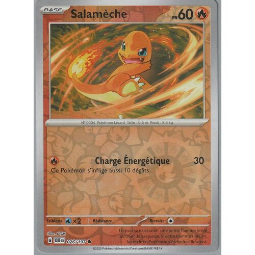 Carte Pokémon - Salamèche - 026/197 - Reverse - Ev3 Flammes Obsidiennes