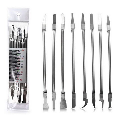 8Pcs Repair Set Lames de démontage dissolvant de métal outil manuel pour la réparation des ordinateurs, kit d'outils de réparation de téléphone 17/8/5 en 1 outil de réparation de puces BGA CPU IC ""Nipseyteko""