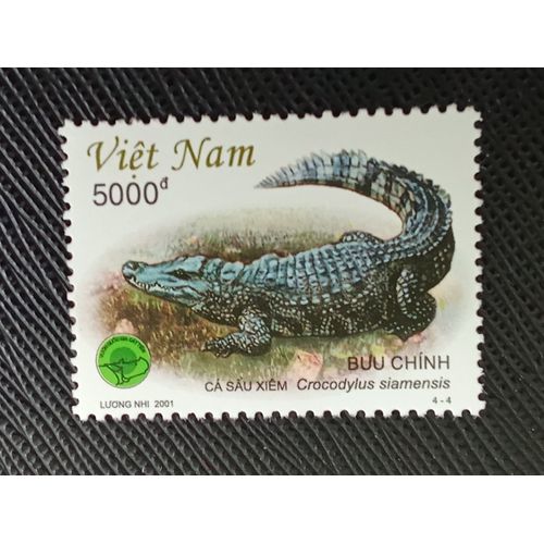 Timbre Vietnam S G 2409 Crocodile Du Siam (Crocodylus Siamensis) 2001 ( 130909 )