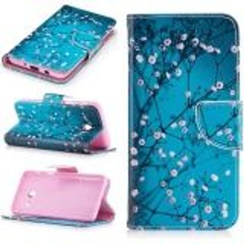 Saturcase Pu Cuir Magnétique Flip Portefeuille Support Porte-Carte Coque Housse Étui Pour Samsung Galaxy J5 (2017) (Design-4)