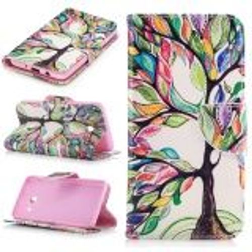 Saturcase Pu Cuir Magnétique Flip Portefeuille Support Porte-Carte Coque Housse Étui Pour Samsung Galaxy J5 (2017) (Design-1)