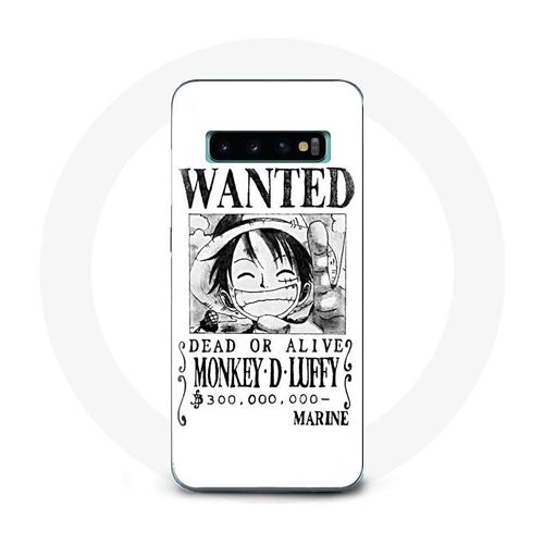 Coque Pour Samsung Galaxy S10 One Piece Manga Affiche De Recherche Blanche