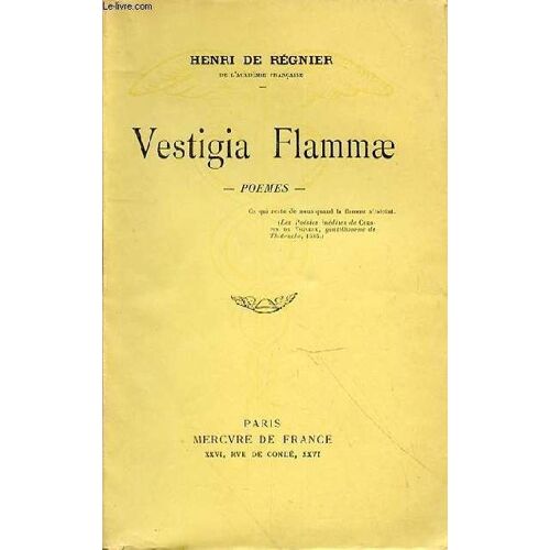 Vestigia Flammae - Poemes