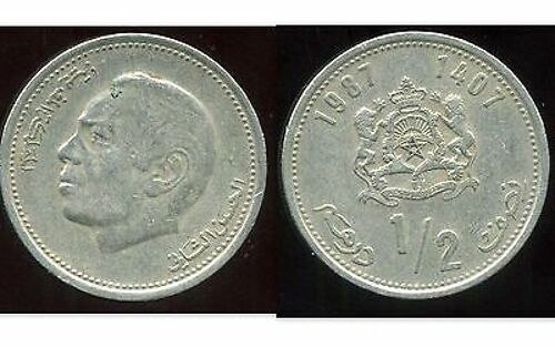 Maroc 1/2 Dirham 1987