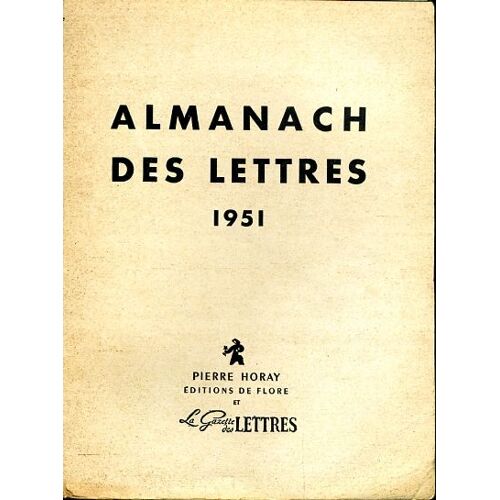 Almanach Des Lettres 1951