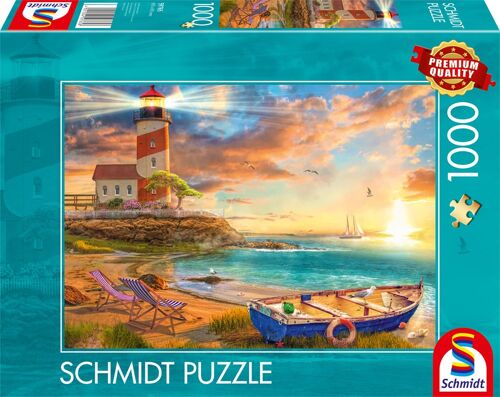 Puzzles Coucher De Soleil Sur La Baie Du Phare, 1000 Pcs