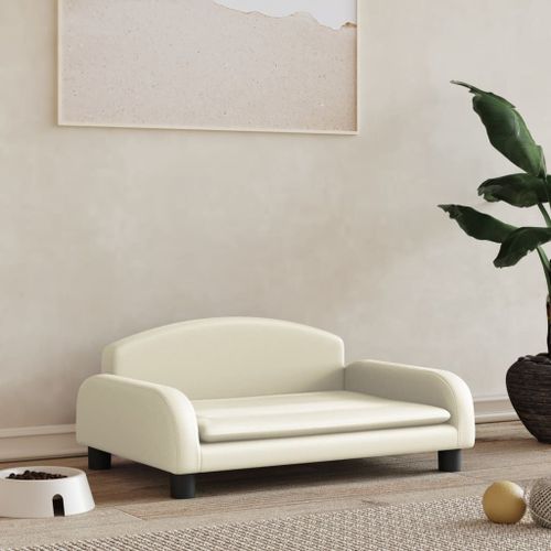 Vidaxl Lit Pour Chien Crème 70x45x30 Cm Similicuir