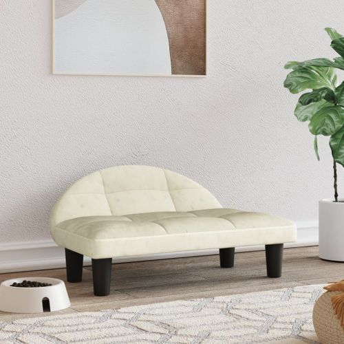 Vidaxl Lit Pour Chien Crème 70x52x30 Cm Velours