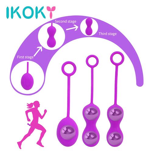 Jouets Sexuels De Massage Vaginal Pour Femmes, 3 Pièces/Ensemble, Exercice De Serrage Du Vagin, Boule Ben Wa Kegel, Boule Geisha, Sex Shop