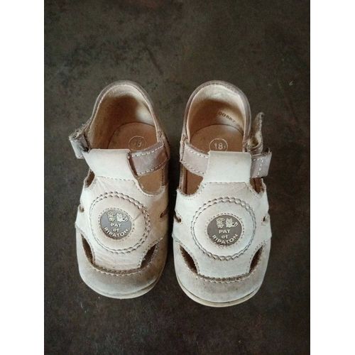 Sandalettes Marron Garçon Taille 18 Pat Et Ripaton Très Bon État