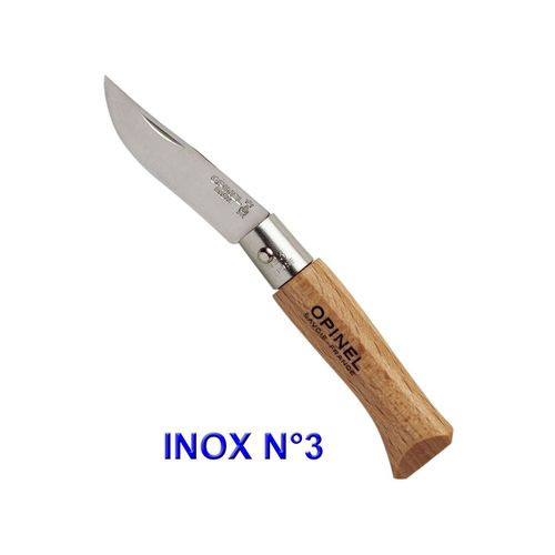 Opinel N°2, N°3, N°4 Ou N°5 Couteau Lame Carbone Ou Inox Manche Hetre