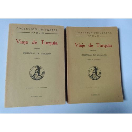 Cristóbal De Villalón - Viaje De Turquía Tome 1 Et 2