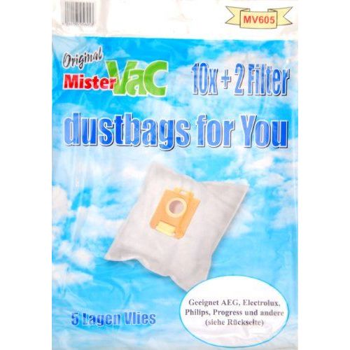 mistervac MV 605 Pack économique de 20 sacs 5 couches en non-tissé et 4 filtres