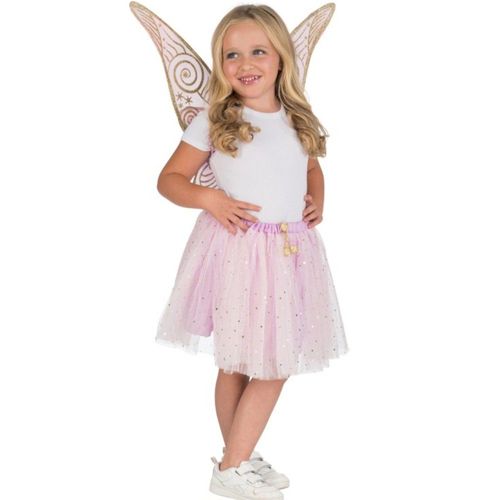 2 Accessoires Déguisement Fée Papillon Rose Enfant