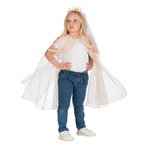 Cape Princesse Rose Avec Serre-Tête 75cm