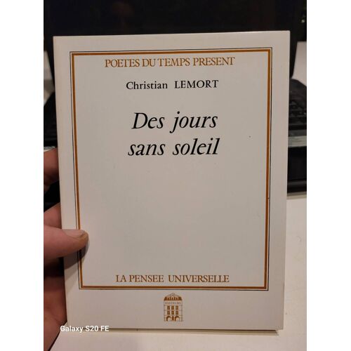 Des Jours Sans Soleil ... Christian Lemort