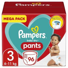Pampers Baby-Dry Pants Taille 3 - 96 Couches-Culottes