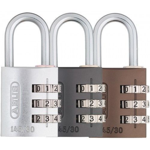 Cadenas à code - en aluminium - 3 molettes - 30 mm - Metal - 145 ABUS