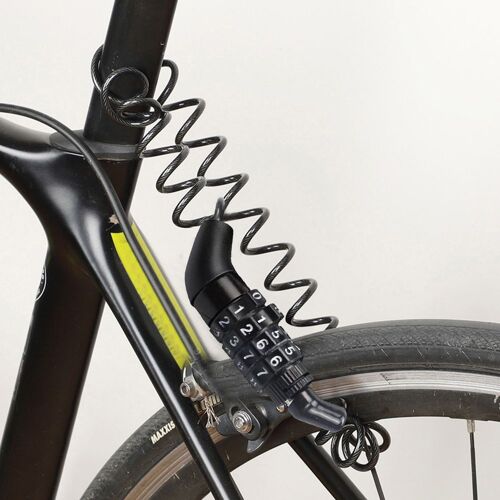 Chaîne De Verrouillage De Casque Classique Durable, Combinaison De Mot De Passe À 4 Chiffres, Portable, Antivol, Câble De Moto, Pièce De Moteur