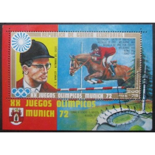 Guinee Equatoriale Bloc Jeux Olympiques De Munich 1972 Oblitéré