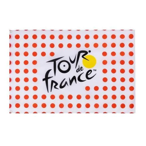 150 Cm - Drapeau Maillot Pois - Collection Officielle Tour De France - Cyclisme - Taille 100 X 150 Cm