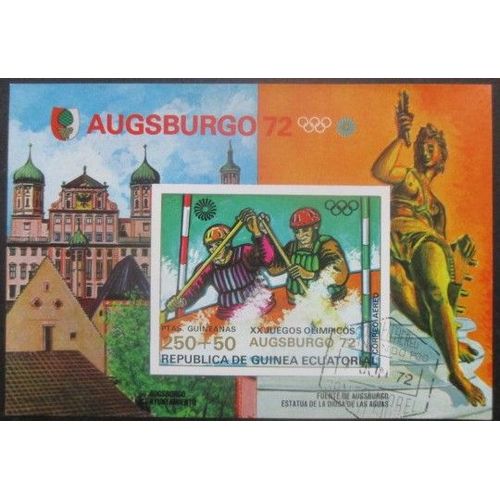 Guinee Equatoriale Bloc Jeux Olympiques De Munich 1972 Oblitéré