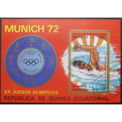 Guinee Equatoriale Bloc Jeux Olympiques De Munich 1972 Oblitéré