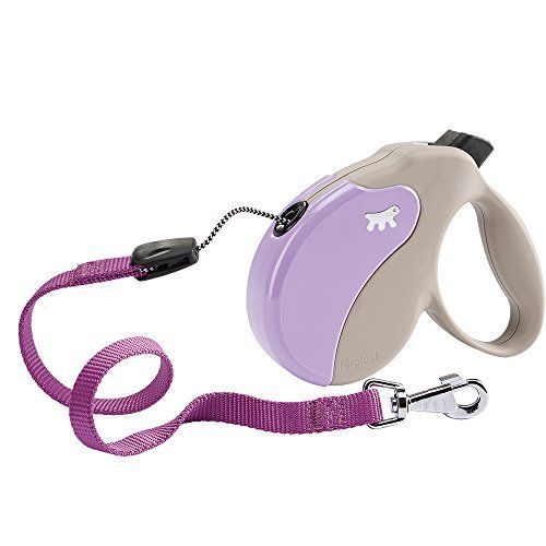 Ferplast Amigo Large Cordon Laisse Rétractable Avec Coque Interchangeable Gris/Mauve