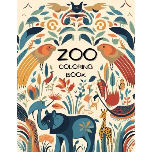 Zoo Coloring Book: Relaxing And Expressive Coloring Book Designed For Both Kids And Adults